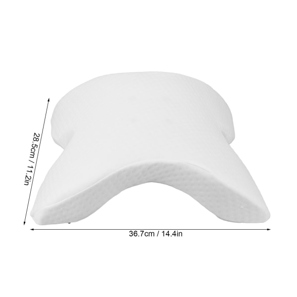 Reise Sove Memory Foam Armpute, hvit U-formet kosepute