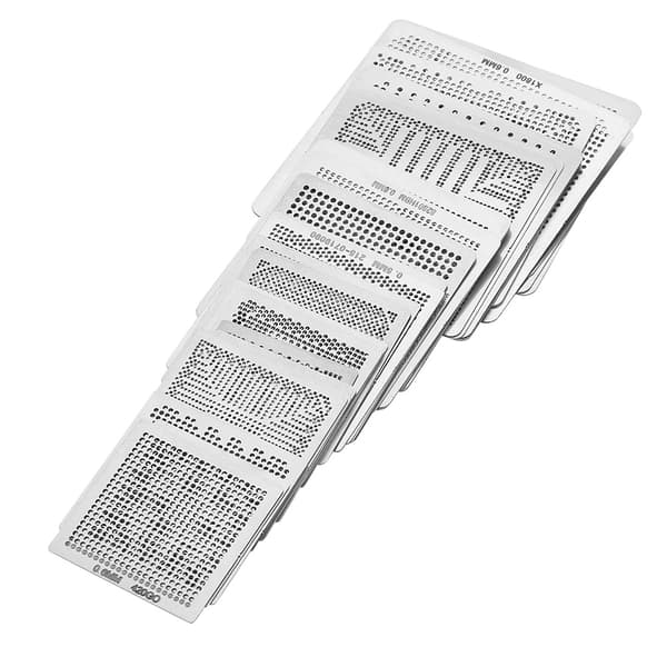 BGA Universal Reballing Rework Kit - 33 stk. Stålskabelon Mesh Varmesæt