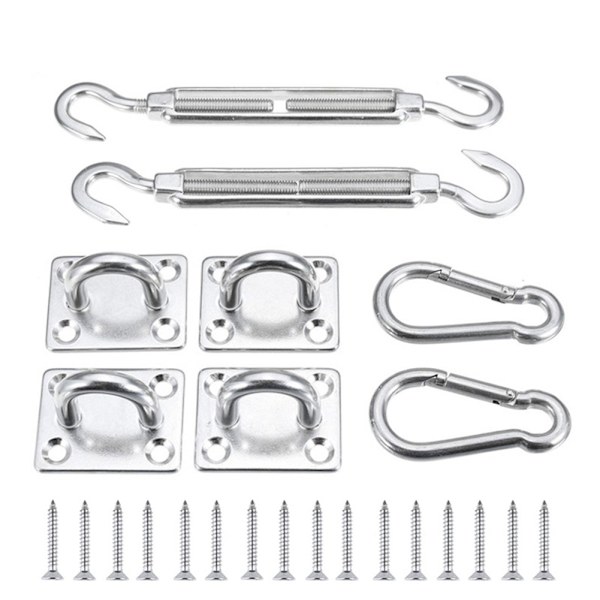 Markise fastgørelsessæt Heavy Duty solsejl installations rustfrit stål hardware kit