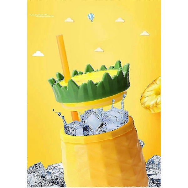 Ananas kylare ananas kopp sugrör kopp juice kopp 468ml