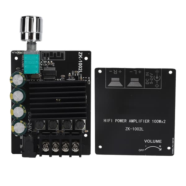 1002L 100Wx2 Bluetooth 5.0 Effektförstärkarkortsmodul med volymkontrollratt