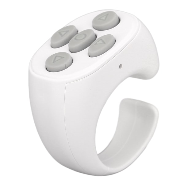 Bluetooth Fjärrkontroll Multi Function Ring Design Trådlös telefon Selfie Shutter for Home White