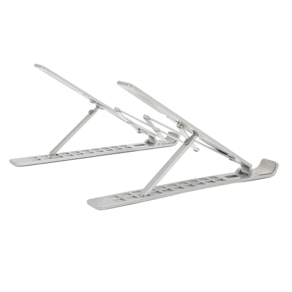 Bærbar computerstativ i aluminiumslegering, mini foldbart, 10 niveauer justering, hul varmeafledning, bærbar holderforhøjer