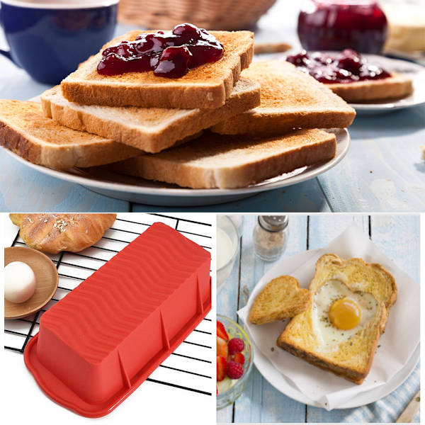 Silikone brødbageform rektangulær toastplade køkkenbageform