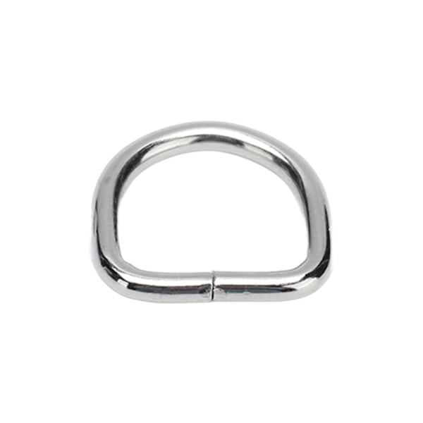 50 stk D-ringer i premiumjern, solide, holdbare, falmefrie, utsøkte, brede bruksområder, metall D-ringer for vesker, klær, lommebok, sølv 2x11x11mm