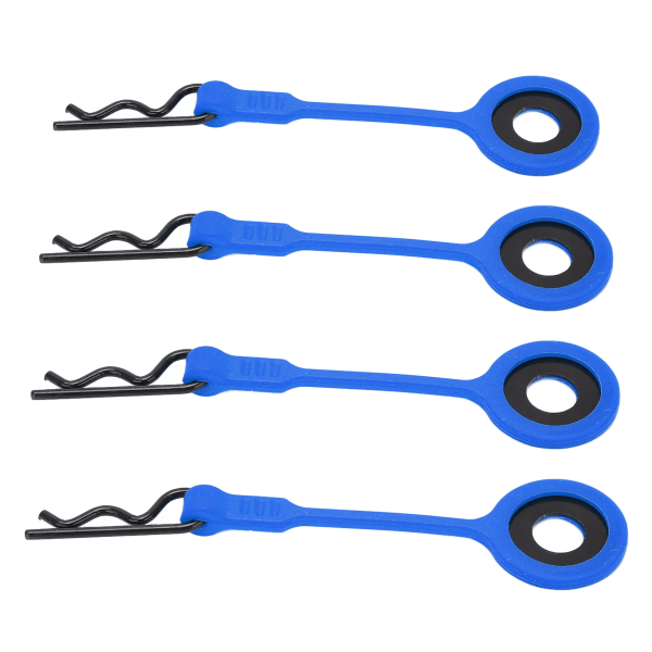 4ST RC karossklämmor Pins RC bilskal kaross fasta klämmor Hållare Silikon Metall Universal för 1/10 modell CarMörkblå
