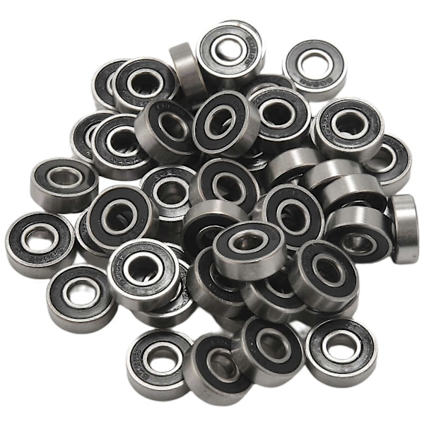 50 stk./sett 608 Kulelager ABEC-5 8X22X7 mm Dyp Sporkullager Karbonstål Forseglet
