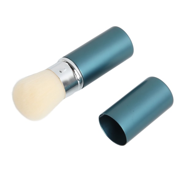 Blå töjbar sminkborste med cover Bärbar multifunktionell mjuk kosmetisk borste för hemmet