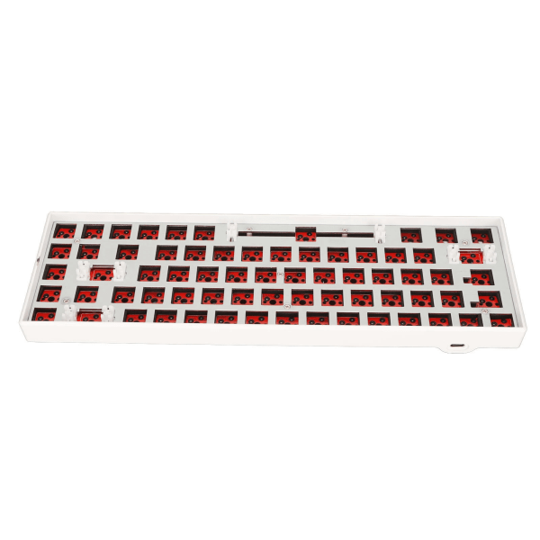 68 Key Mekaaninen Näppäimistö Tee-se-itse-sarja, jossa on RGB 5 V DC -tuki Langaton 2.4G Type C Langallinen Bluetooth 3.0 5.0 Hot Swap Keyboard IOS White