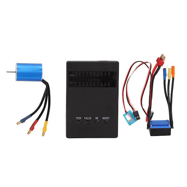 2435 3300KV børsteløs motor 25A børsteløs ESC programmeringskort kombinasjonssett for 1/16 1/18 fjernkontrollbil