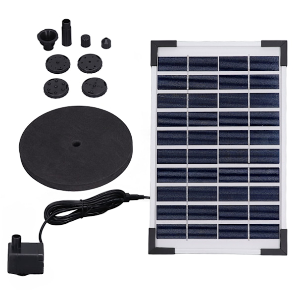 10V 5W Solar Fountain Kit Floating Solar Fountain Water Pump Kit for Gardens Pools Fish Tanks Aquariums