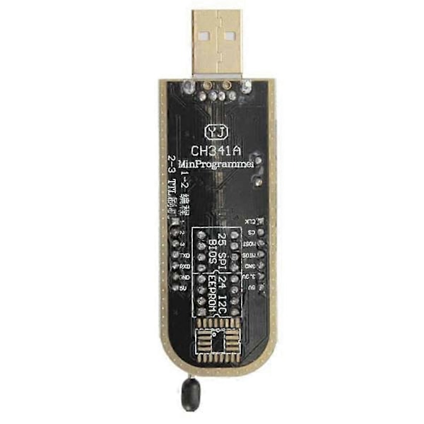 CH341A 24 25 -sarjan EEPROM Flash BIOS USB -ohjelmointimoduuli + SOIC8 SOP8 -testiklipsi, yhteensopiva EEPROM 93CXX / 25CXX / 24CXX kanssa