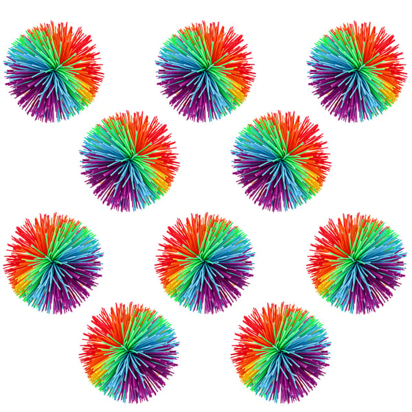 10 st Anti Stress Silikon Stringy Bollar Studsande Fidgets Stresslindring Sensorisk Fluffig Boll för Barn Vuxna