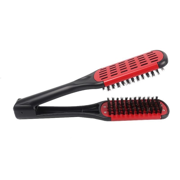 Professionell dubbelsidig håruträtningsborste - Frisörverktyg för slätt och rakt hår
