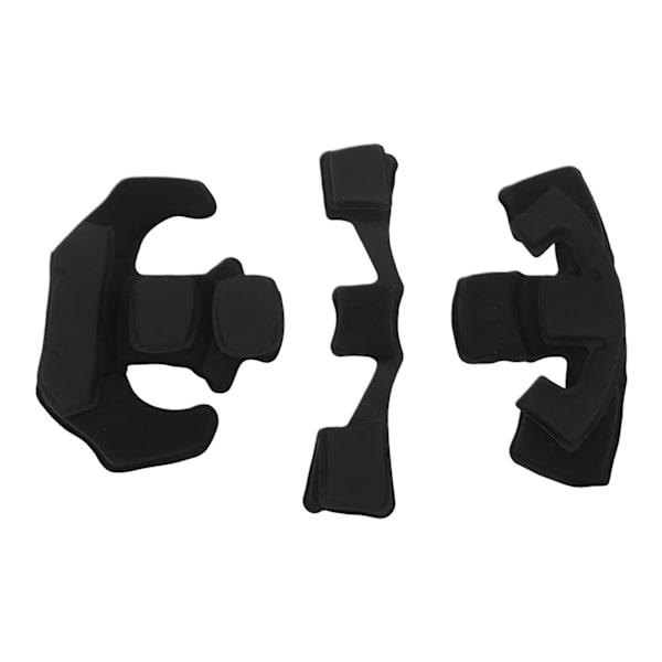3 stk. Memory Foam Pad Beskyttende Svampeforing Hjelmpolstringssæt til Universal Motorcykel Scooter Cykel Hjelm Sort