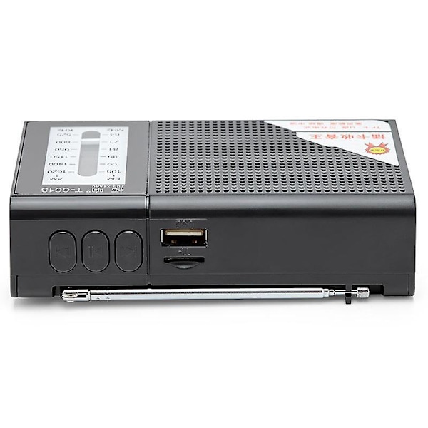 T-6613 Plug-in Radio Mellombølge Bærbar Eldre Fm Radio Halvleder Mini