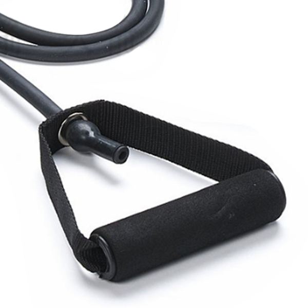 30LB TPE Rak Dragkedja Styrketräningsdragare Tillbaka Dragning Fitness Elastiskt Rep Svart