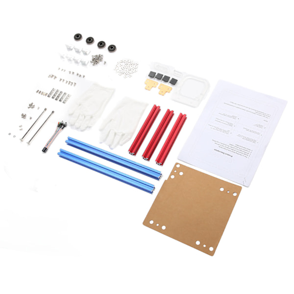 ITX Datamaskin Open Case Brakett God varmespredning Delt maskinvarestruktur Aluminiumslegering DIY Bare ramme for Hjem Blå Rød