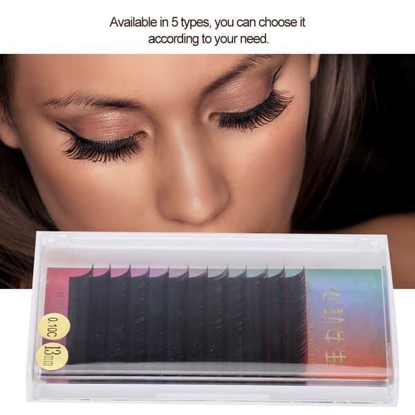 Gradient Ramp Soft Blended False Eyelashes Extension Long Fake Eye Lashes 0.10C 13mm