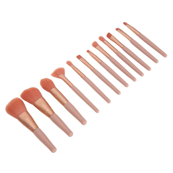 12 stk. Makeup Børster Sæt Concealer Eyeliner Øjenbryn Kontur Bærbar Make Up Pensel