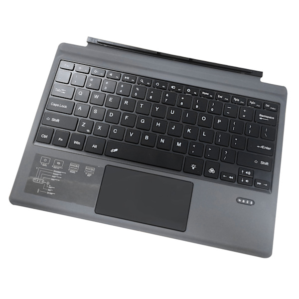 Trådløst Bluetooth-tastatur for Surface Pro 7 7+ Pro6 Pro5 Pro4 Pro3 med Touchpad oppladbart batteri Ultratynt tastatur