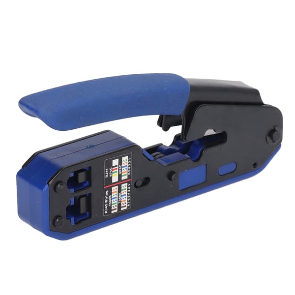 RJ45 Crimping Tool Kit Netværkskabel Ethernet Jack Pass Through Crimper til Cat5e Cat6 Cat6a Stik