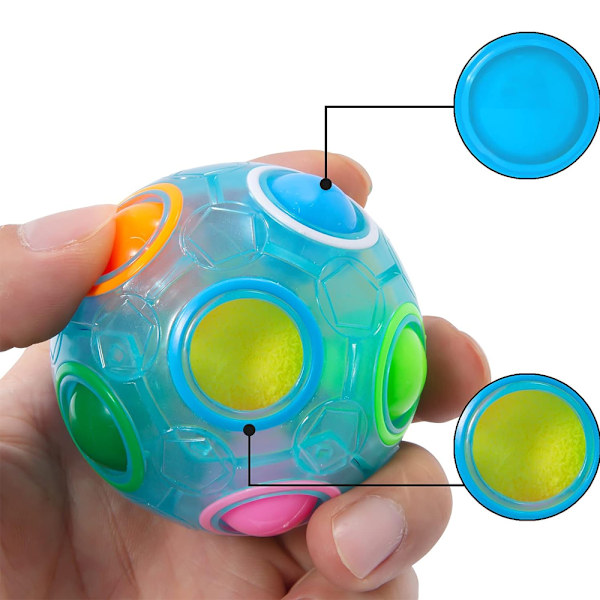 Magic Rainbow -pulmapallo, fidget ball -pulmapeli, hauska stress relief magic aivojumppapallo