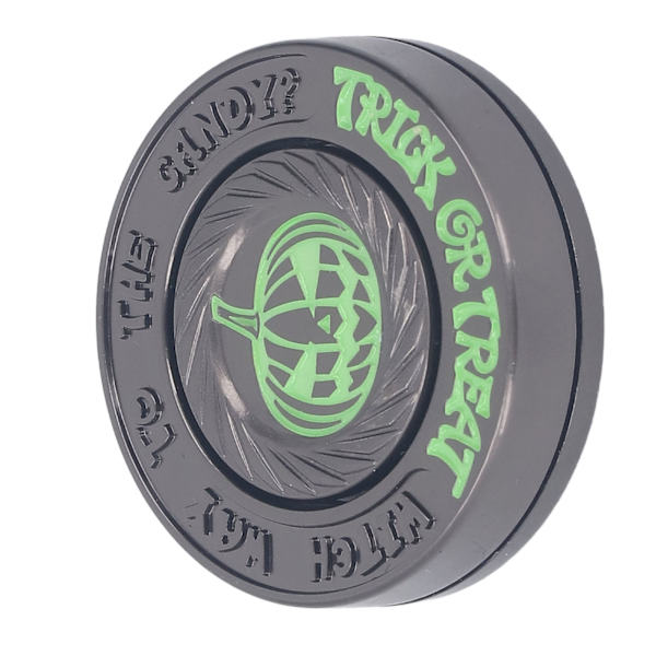 Metallskjutreglage Sensorisk Leksak Rund Forma Glow in The Dark Lindra Stress Fingertopp Tryck Reglage Leksak Svart
