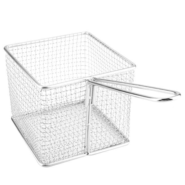 Mini frityrkurv i rustfritt stål for servering av mat, sil for potetmatlaging