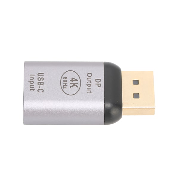 USB C till DisplayPort-adapter 4K 60Hz Plug and Play Kompakt bärbar DisplayPort-adapter för Win för Android för OS X