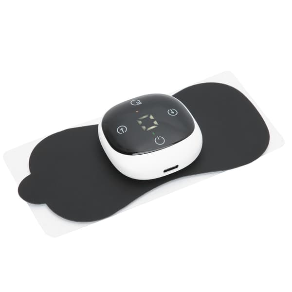 USB-laddning EMS Mini Elektrisk Nackmassager Muskelvärk Lindring Cervikal Massageplåster Vit