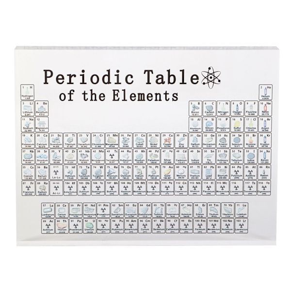 Periodiska systemet Svart Akryl Kemiska grundämnen Alfabetet Periodiska systemet Undervisning Display Heminredning S