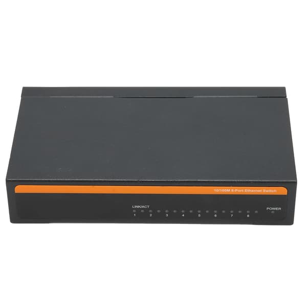 Ethernet-svitsj TBCS4008E 100M 8 porter selvtilpassende splitter stasjonære datatilbehør (EU-plugg)