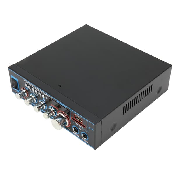 Mini Bluetooth digitalforsterker 2-kanals volumkontroll multifunksjonell stereolydforsterker for hjemmekinohøyttaler EU-plugg 220V