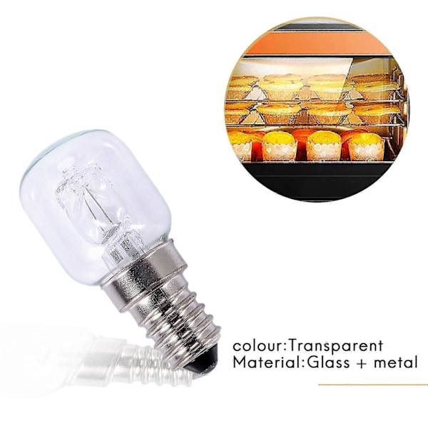 E14 Högtemperatur Lampa 500 Grader 25W Halogen Bubbla Ugnslampa E14 250V 25W Quartz Lampa Zekai