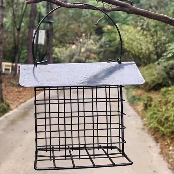 Fettbollsfoderautomat 11 x 33 x 10 cm Svart