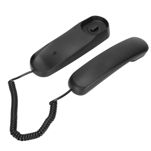 Telefon med ledning Sort Multifunktionel vægmontering Skrivebordstelefon med ledning til kontorhotel hjemmebadeværelse