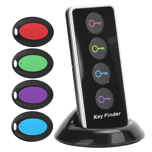 1 i 4 Wireless Key Finder Fjernbetjening Lyd Alarm Locator AntiLost Reminder