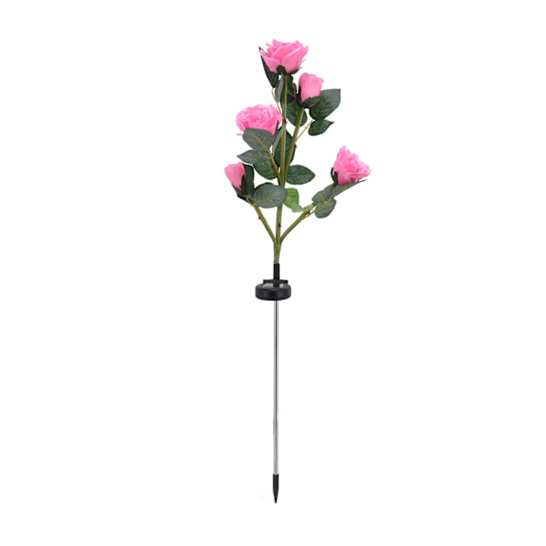 Solblomster Solcellepanel Intelligent Lyskontroll Vanntett Funksjon Solblomstlys Rosa