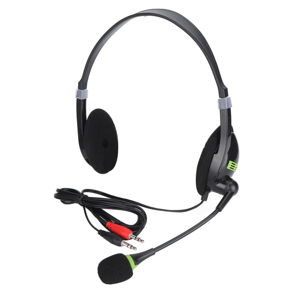 SY440MV Headset med kabel 3,5 mm/ USB Kundtjänst Over Ear-hörlurar med brusreducerande mikrofon 3,5 mm