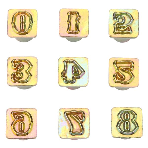 13 mm metalstempel punksæt nummer 0~8 værktøj til presning