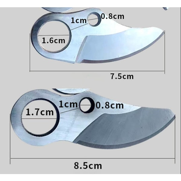 7,5 cm elektrisk beskärningssax utbytesblad för professionell batteridriven sax