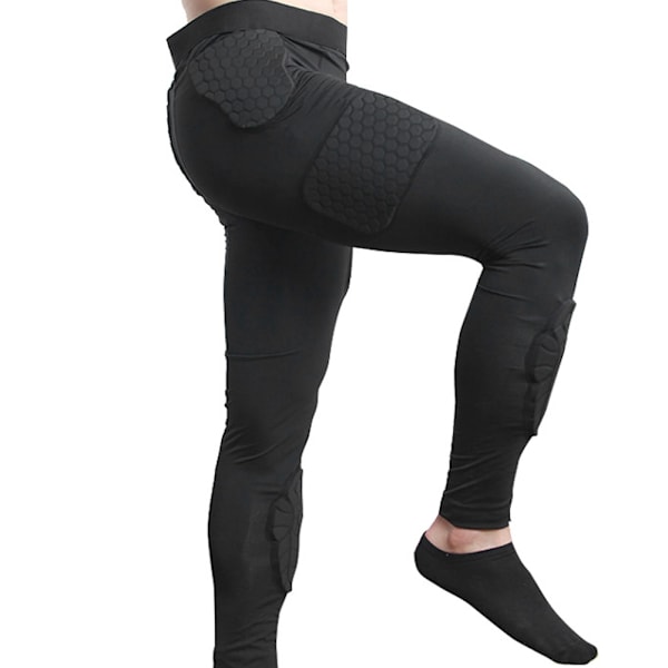 Beskyttelsesutstyr Fotball Anti Knock Bukser Lange bukser Cellular Antikollisjon Fitness Sport Keeper Sport Bukser(L)