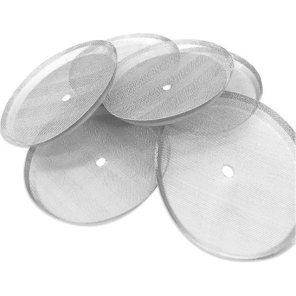 6-pak Fransk Presse Udskiftningsfiltre, Genanvendelige Rustfri Stål Mesh Filtre til 1000ml/34oz/8 Kop Universal Franske Presse Kaffemaskiner