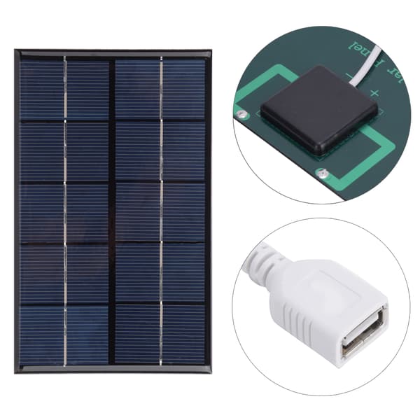 2W 5V Polycrystalline Silicon Sikkerhet Solcellepanel DIY Lader 88x142MM