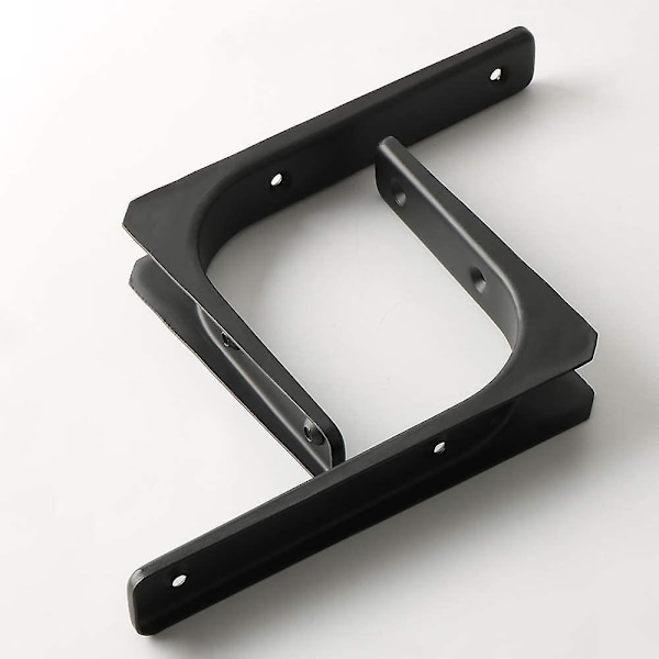 Matt svart hyllebrakett, 200mm*150mm, 2 stk