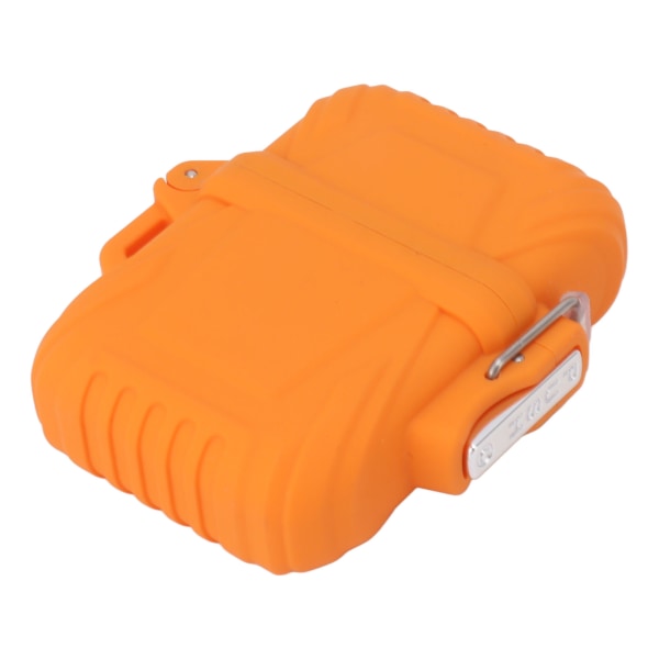 2 stk. lommelygte lighter etui IP56 vandtæt sikker bærbar lommelygte lighter cover til udendørs camping rejse orange