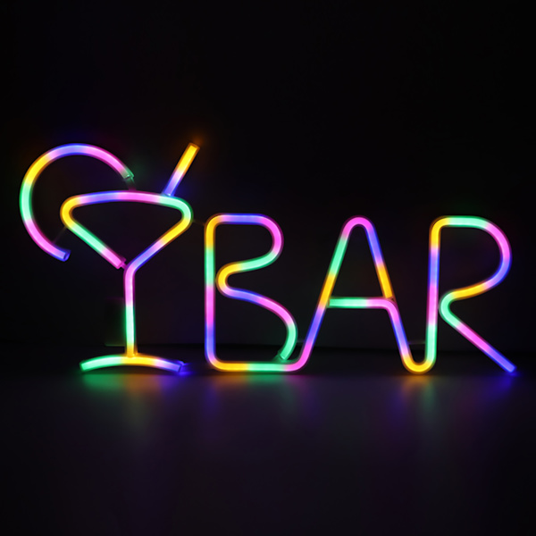 BAR bokstäver formade LED neonljus skyltar ljus för fest bar heminredning flerfärgad