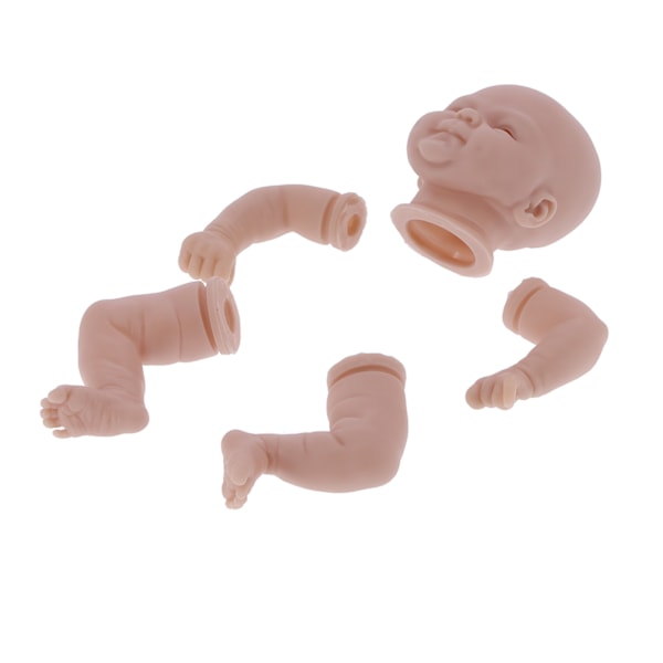 Simulering Omålad Reborn Dockkit Vinyl Oavslutad Babydocka Gjutform Delar Set 17 Tum