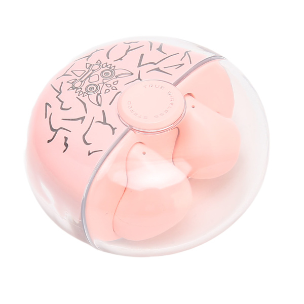 Bluetooth-ørepropper Multifunksjonelle Stilige HiFi-stereolyd Intelligente Støyreduserende Trådløse Gaming-hodetelefoner Rosa